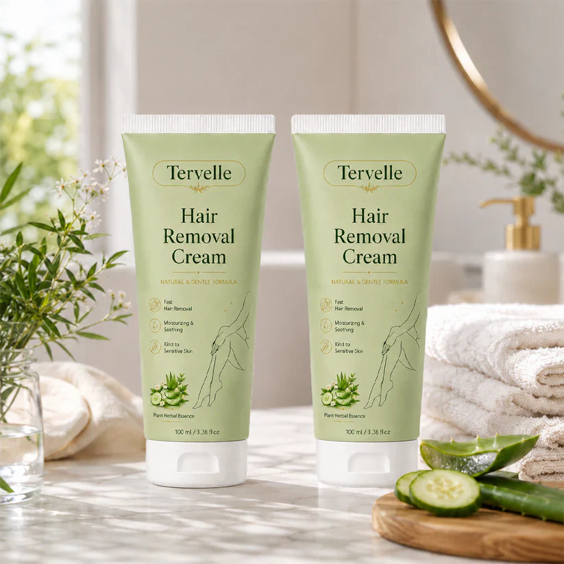 Tervelle™ Premium Depilatory Cream for Women and Men | Natural Gentle Hair Remover