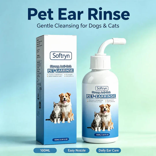 Gentle Pet Ear Wash | Odor-Free Cleaning for Dogs &amp; Cats🌿