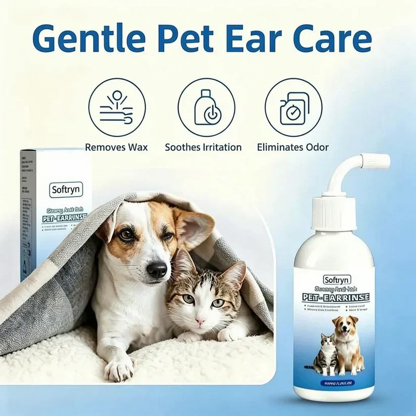 Gentle Pet Ear Wash | Odor-Free Cleaning for Dogs &amp; Cats🌿