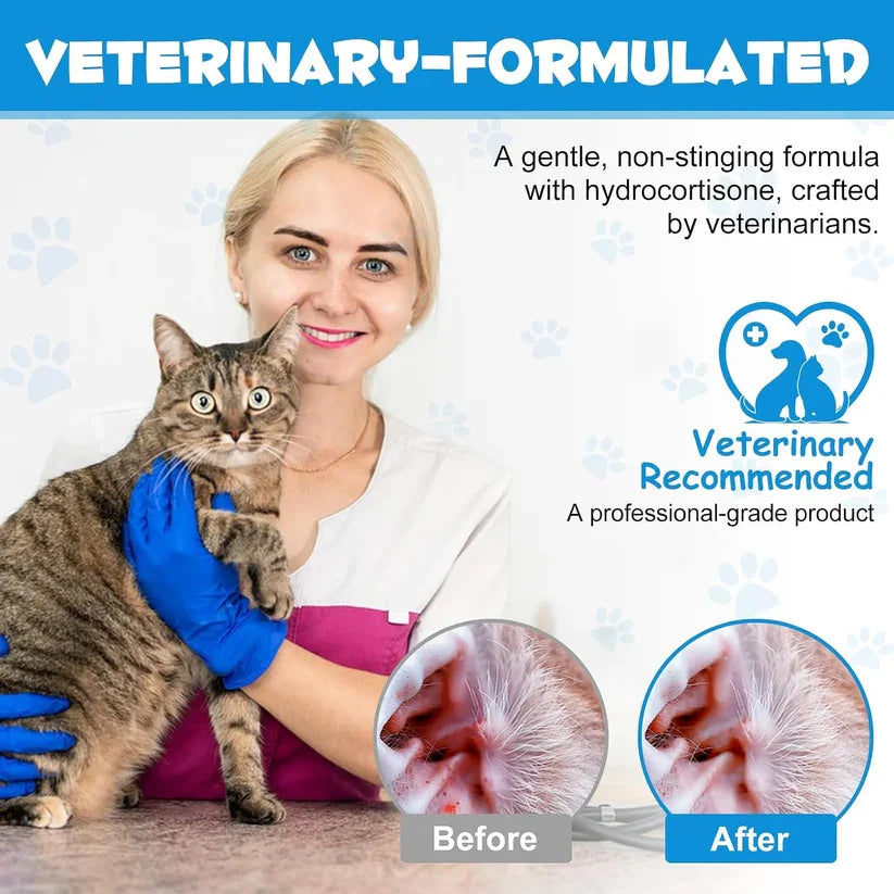 Gentle Pet Ear Wash | Odor-Free Cleaning for Dogs &amp; Cats🌿