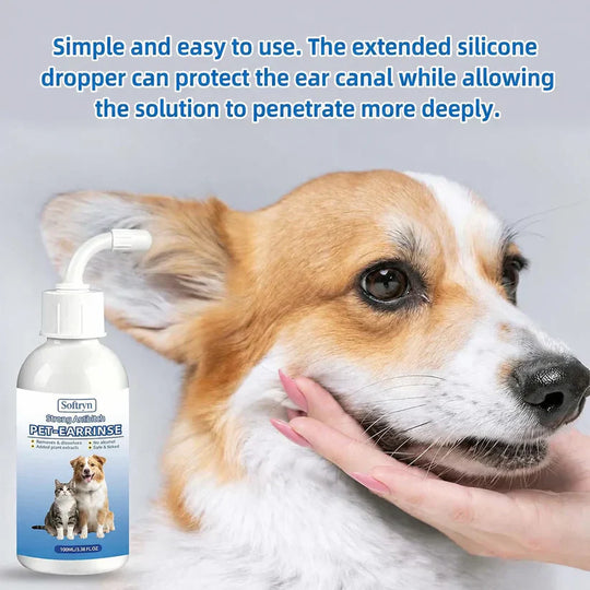 Gentle Pet Ear Wash | Odor-Free Cleaning for Dogs &amp; Cats🌿