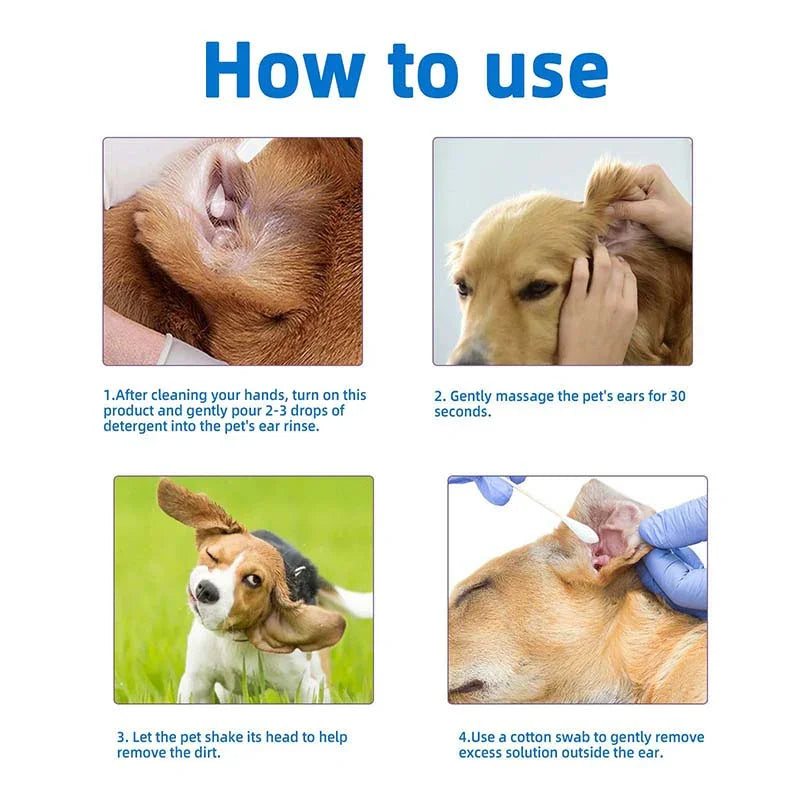Gentle Pet Ear Wash | Odor-Free Cleaning for Dogs &amp; Cats🌿