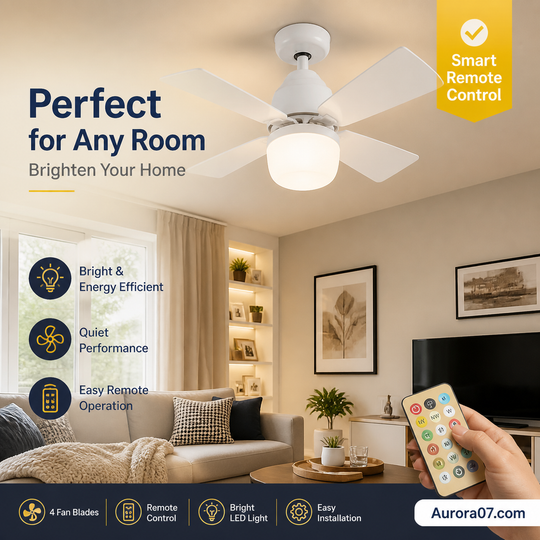 🏆LAST DAY SALE 50% OFF🔥SmartBreez™ 40W LED Ceiling Fan Light – 20.5” Ultra-Quiet with Remote 🎯 | E27 + FREE B22 Adapter 🔌 | For Bedroom 😴, Kitchen 👩‍🍳 &amp; Garage 🛠️ – UK Ready! 🇬🇧