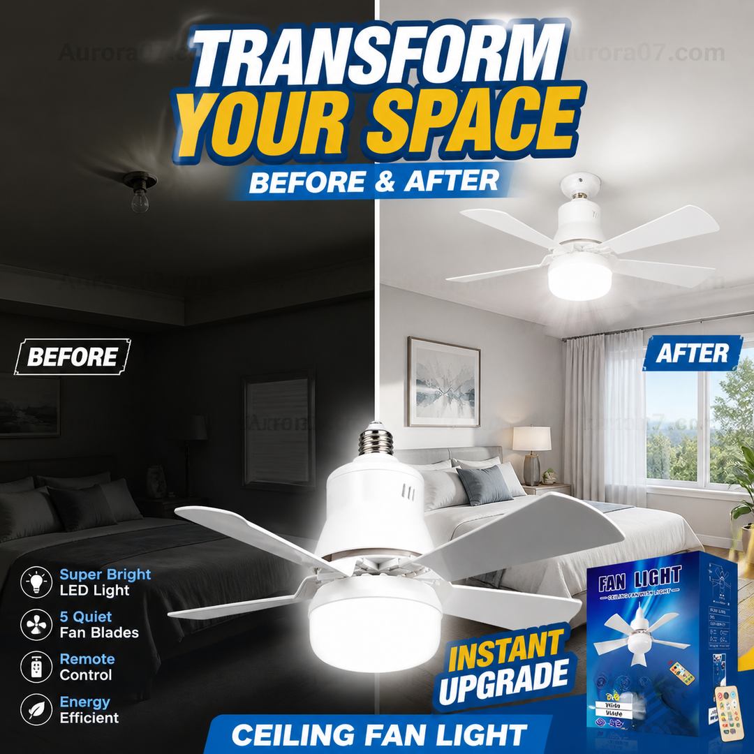 🏆LAST DAY SALE 50% OFF🔥SmartBreez™ 40W LED Ceiling Fan Light – 20.5” Ultra-Quiet with Remote 🎯 | E27 + FREE B22 Adapter 🔌 | For Bedroom 😴, Kitchen 👩‍🍳 &amp; Garage 🛠️ – UK Ready! 🇬🇧