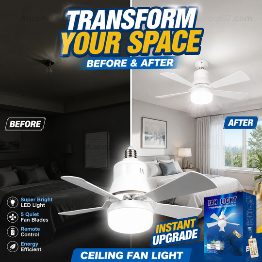 🏆LAST DAY SALE 50% OFF🔥SmartBreez™ 40W LED Ceiling Fan Light – 20.5” Ultra-Quiet with Remote 🎯 | E27 + FREE B22 Adapter 🔌 | For Bedroom 😴, Kitchen 👩‍🍳 &amp; Garage 🛠️ – UK Ready! 🇬🇧