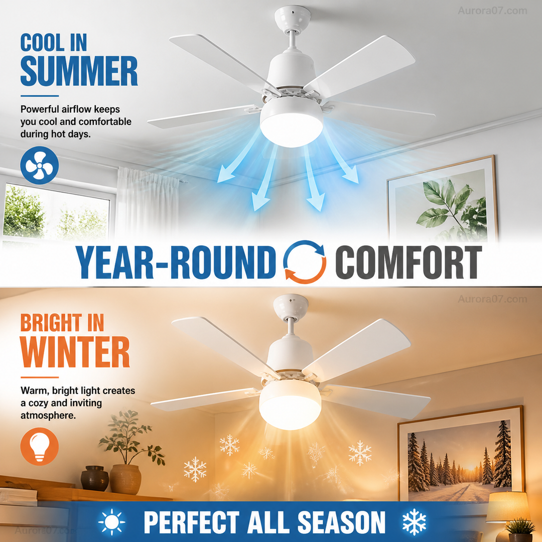🏆LAST DAY SALE 50% OFF🔥SmartBreez™ 40W LED Ceiling Fan Light – 20.5” Ultra-Quiet with Remote 🎯 | E27 + FREE B22 Adapter 🔌 | For Bedroom 😴, Kitchen 👩‍🍳 &amp; Garage 🛠️ – UK Ready! 🇬🇧
