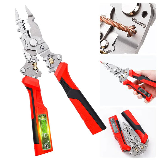 Wire Stripping Pliers – Multi-Function Cutting &amp; Voltage Detection Tool For Safer Electrical Work