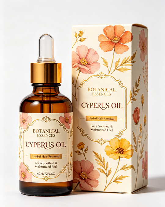 Hair Removal Oil with Natural Ingredients - Cyperus Rotundus Oil for Silky Skin