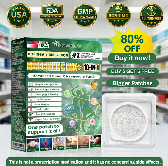❤️❤️ Charnent® Moringa · Berberine × NAD+ 𝟏𝟎-𝐢𝐧-𝟏 𝐀𝐝𝐯𝐚𝐧𝐜𝐞𝐝 𝐍𝐚𝐧𝐨 𝐌𝐢𝐜𝐫𝐨𝐧𝐞𝐞𝐝𝐥𝐞 𝐏𝐚𝐭𝐜𝐡 — 𝐎𝐧𝐜𝐞 𝐃𝐚𝐢𝐥𝐲, 𝐕𝐢𝐬𝐢𝐛𝐥𝐞 𝐑𝐞𝐬𝐮𝐥𝐭𝐬 𝐢𝐧 𝟕 𝐃𝐚𝐲𝐬