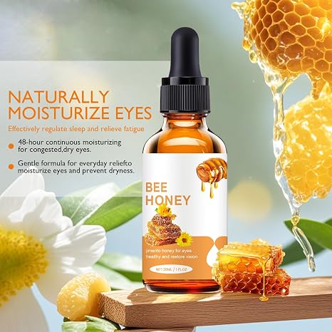 Honey Eye Care Hydration,Natural Hydration with Bee Honey, Moisturizes Refreshes Eyes, Gentle Formula for Daily Use