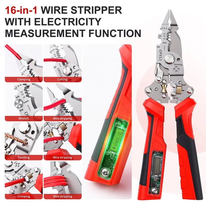 Wire Stripping Pliers – Multi-Function Cutting &amp; Voltage Detection Tool For Safer Electrical Work