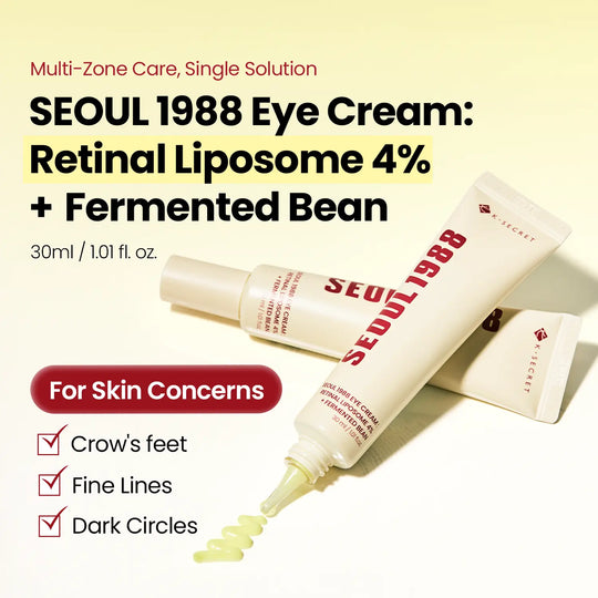 [KSECRET Official] SEOUL 1988 Retinal Eye Cream – Formulated with Advanced Retinal Liposome 4% | Intensive Eye Care for Dark Circles, Fine Lines &amp; Under-Eye Bags