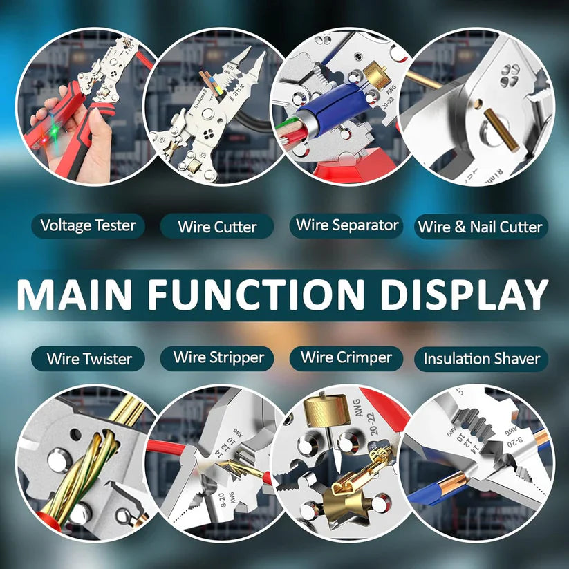 Wire Stripping Pliers – Multi-Function Cutting &amp; Voltage Detection Tool For Safer Electrical Work