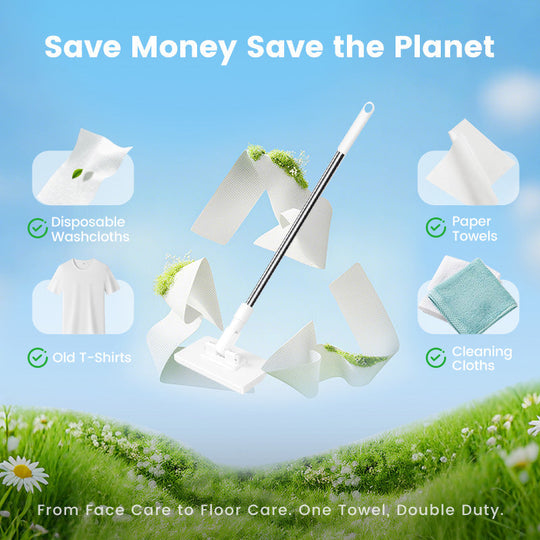 💦Hot Sale🧹Disposable Dust Mop with 4 Reusable Cloths