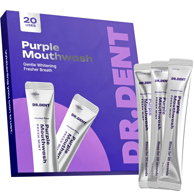 🔥Sachets 20 Pieces / Pack🔥DR.DENT Purple Mouthwash