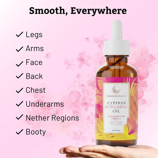 Hair Removal Oil with Natural Ingredients - Cyperus Rotundus Oil for Silky Skin