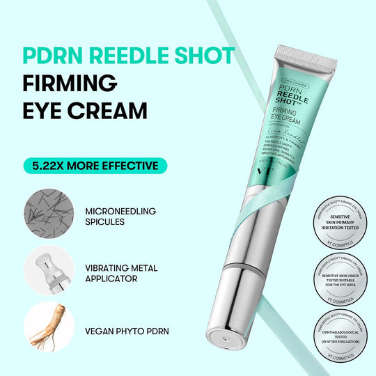 VT COSMETICS PDRN Reedle Shot Eye Cream, Vibrating Eye Applicator for Puffy Eyes, Dark Circles &amp; Under Eye Bags, Firming &amp; Wrinkle Care with PDRN Collagen