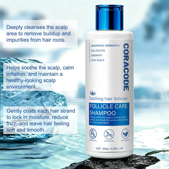 Folliculitis Shampoo for Itchy, Flaky Scalp - Purifying Formula for a Soothed, Balanced Scalp &amp; Oily Scalp Care, Men &amp; Women, 10.58 Fl Oz