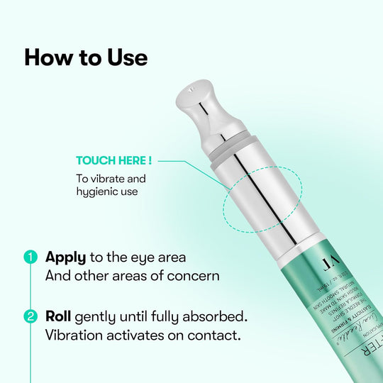 VT COSMETICS PDRN Reedle Shot Eye Cream, Vibrating Eye Applicator for Puffy Eyes, Dark Circles &amp; Under Eye Bags, Firming &amp; Wrinkle Care with PDRN Collagen