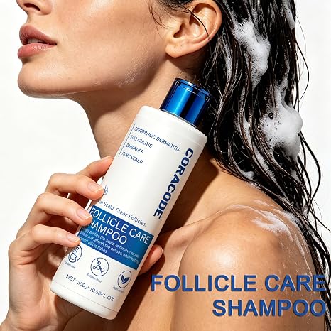 Folliculitis Shampoo for Itchy, Flaky Scalp - Purifying Formula for a Soothed, Balanced Scalp &amp; Oily Scalp Care, Men &amp; Women, 10.58 Fl Oz