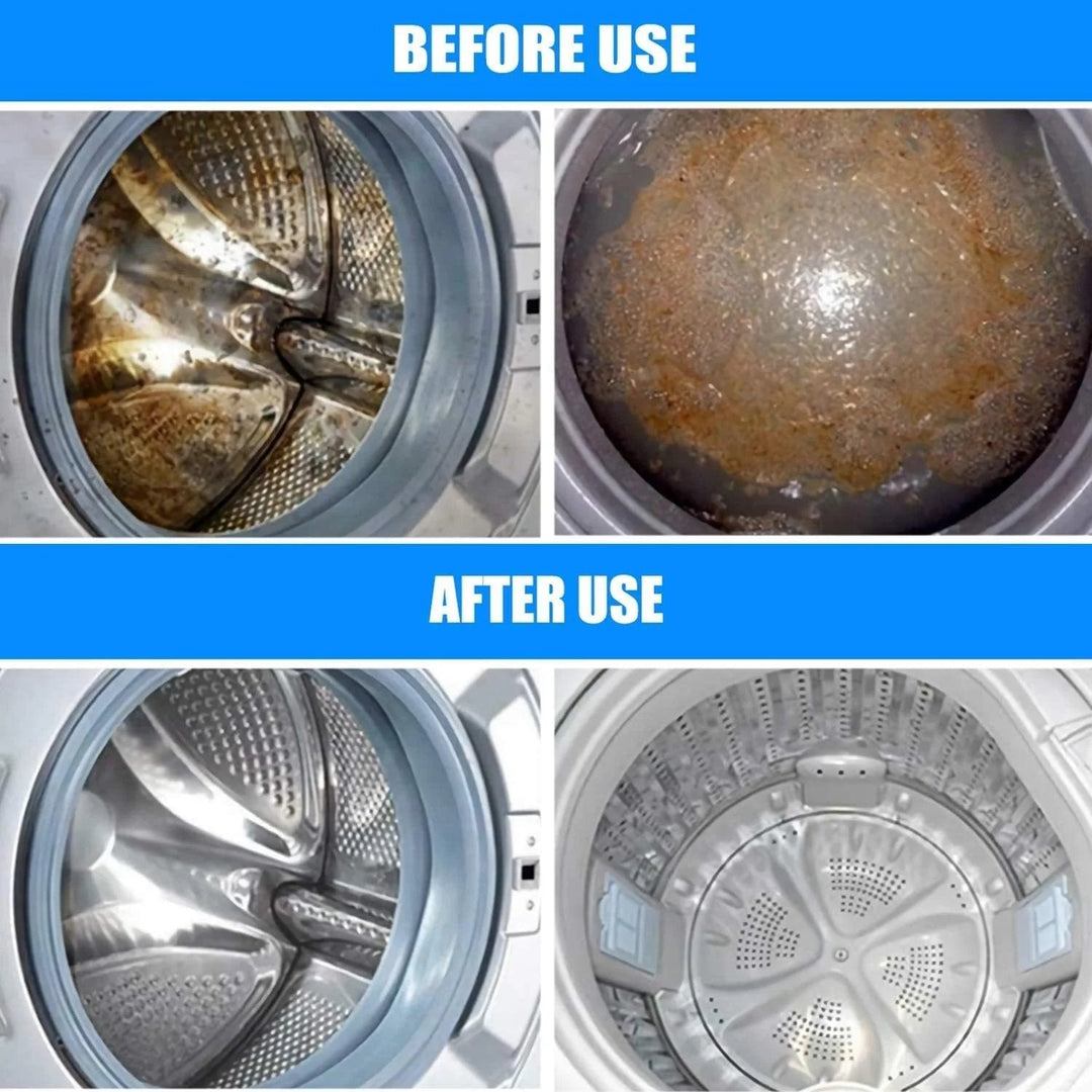 🔥12 PCS/Pack🔥Washing Machine Deep Cleaner Tablets – Eliminates 99% Germs, Removes Odors &amp; Prevents Mold 🧽