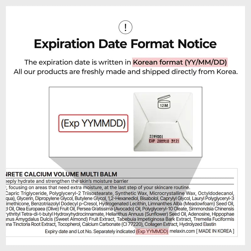 [Dr.Melaxin Officiel] Calcium Volume Multi Balm + Øjenplaster 60 stk. Koreansk hudplejekosmetik med kollagenekstrakt Elasticity Eye Shiel dSkin Repair