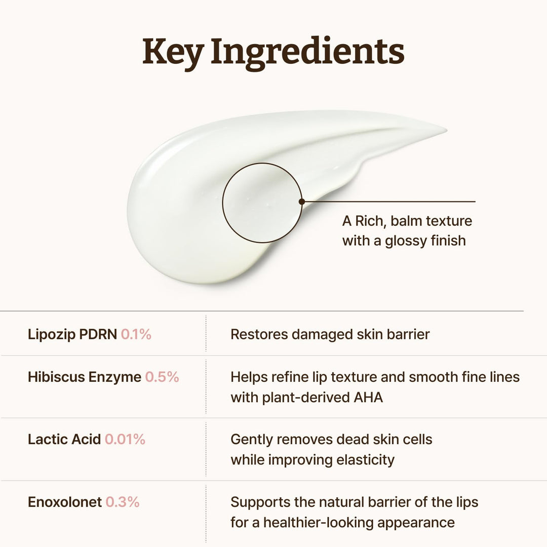 Dr. Reju-All Advanced PDRN - Rejuvenating Lip Serum - Moisturizing Lip Balm with Lipozip PDRN for Glossy, Dewy Lips - Gentle Exfoliating &amp; Smoothing Lip Moisturizer - Hibiscus &amp; Lactic Acid