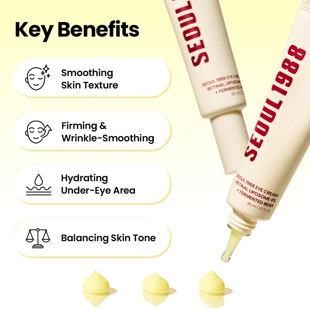[KSECRET Official] SEOUL 1988 Retinal Eye Cream – Formulated with Advanced Retinal Liposome 4% | Intensive Eye Care for Dark Circles, Fine Lines &amp; Under-Eye Bags