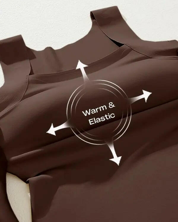 2-Piece Set💕Women’s U Neck Thermal Tank Tops with Built-In Bra
