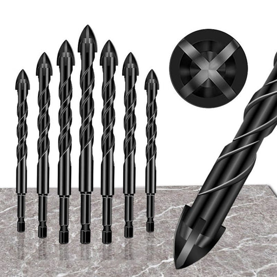 🔥Special Offers 50% OFF🔥4-edge Cross Drill Bit Set 7pcs