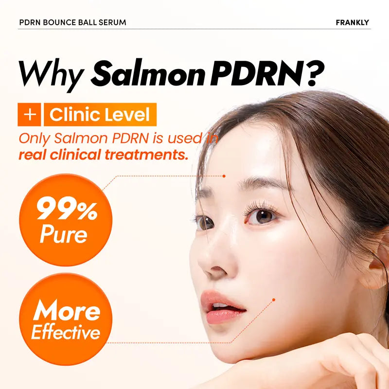 [FRANKLY] PDRN Bounce Ball Serum | 99% Pure Salmon DNA Moisturizer for Skin Repair &amp; Glow Skin | Barrier Repair, Glow Skin, Plumping Effect, Korean Skincare, Lightweight