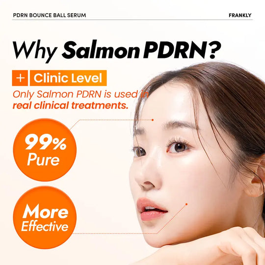 [FRANKLY] PDRN Bounce Ball Serum | 99% Pure Salmon DNA Moisturizer for Skin Repair &amp; Glow Skin | Barrier Repair, Glow Skin, Plumping Effect, Korean Skincare, Lightweight