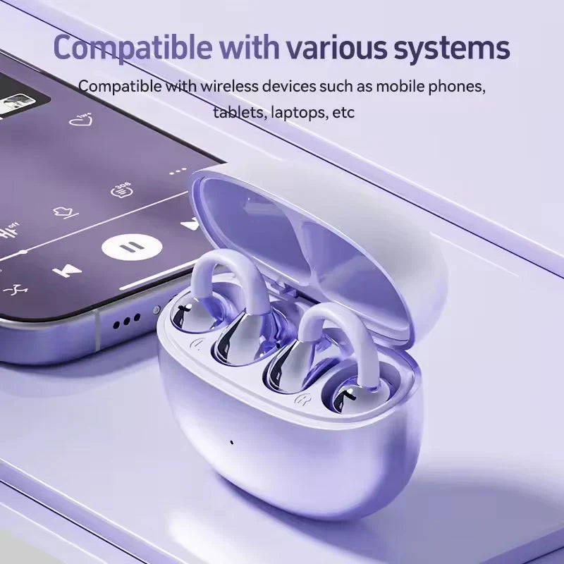 🔥Hot Sale 50% OFF💕 Lightweight Open Ear Clip Bluetooth Headphones