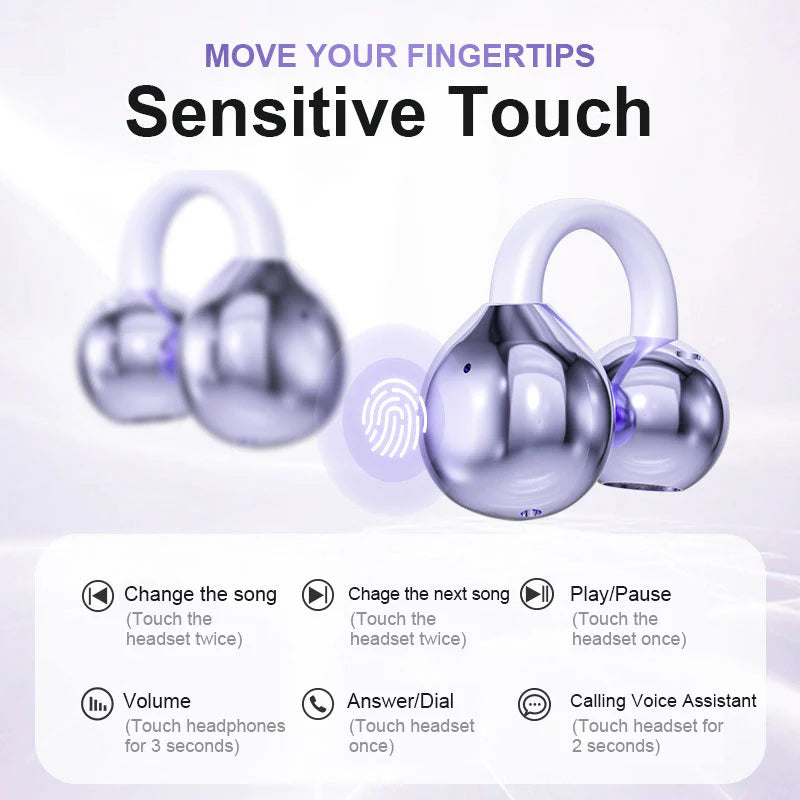 🔥Hot Sale 50% OFF💕 Lightweight Open Ear Clip Bluetooth Headphones