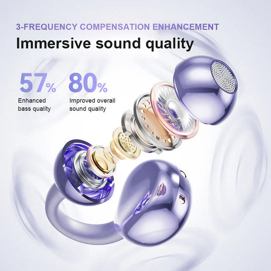 🔥Hot Sale 50% OFF💕 Lightweight Open Ear Clip Bluetooth Headphones