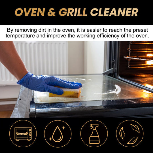 Oven &amp; Grill Cleaner Spray – Dissolves Grease in 5 Mins, No Scrubbing &amp; Eliminates Odors