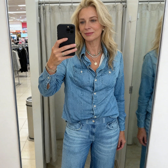 2026 New Year Special Offer 💕Women’s Faux Denim Pajama 2-Piece Set
