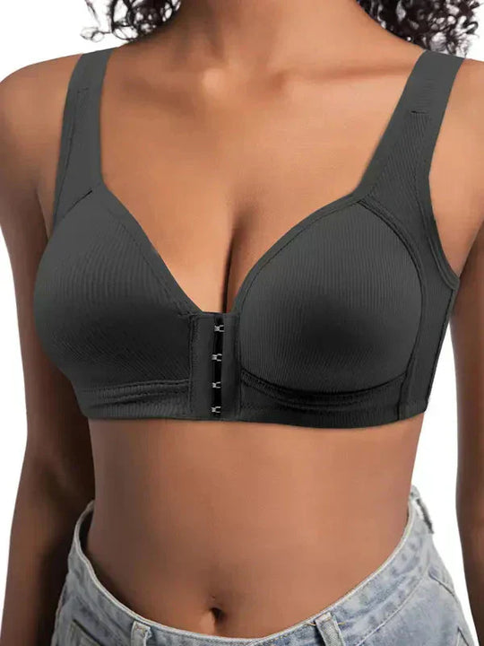 ⏰ Now only 50% off!❤️Adjustable Front Closure Push-Up Bra Wire-Free, Seamless &amp; Side Support for Daily Wear, Spring-Summer Comfort