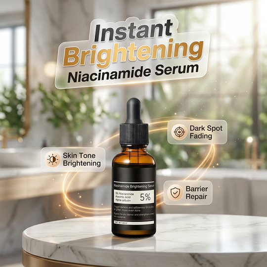 【JMCY × Teashell】Whitening Serum 5% Niacinamide &amp; Alpha Arbutin — Reduces Dark Spots, Brightens Skin, Long-Lasting Hydration, Suitable for Sensitive Skin