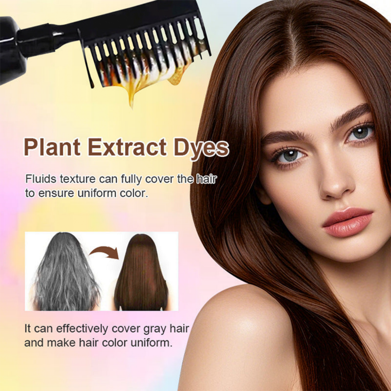 Plant-Based Comb-In Hair Dye – 3-in-1 Hair Dye Comb
