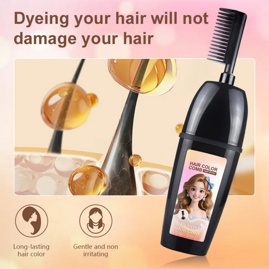 Plant-Based Comb-In Hair Dye – 3-in-1 Hair Dye Comb